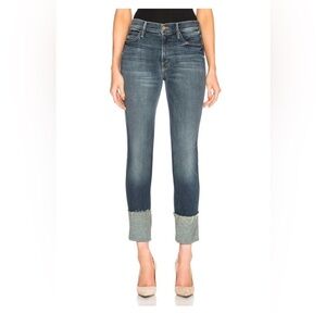 MOTHER DENIM The Ponyboy High-Rise Frayed Ankle Jeans in bake sale brawl size 28